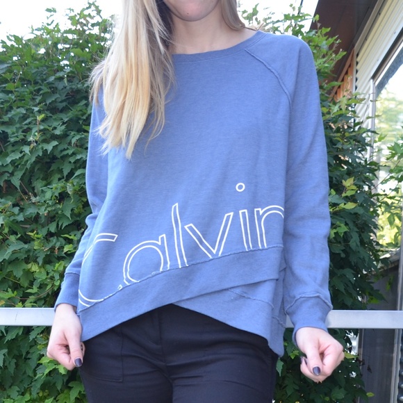 Blue Calvin Klein Performance Sweatshirt - Picture 2 of 4